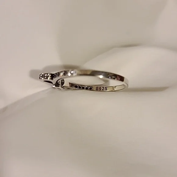 Sterling silver s925 simulated diamond ring - Picture 3 of 6